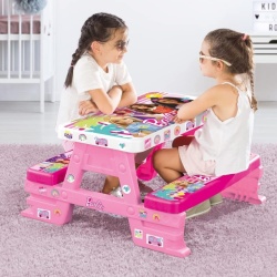 Dolu Piknik klupa za decu - Barbie ( 016089 ) - Img 1