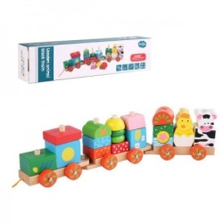 Drveni vozic za bebe Farm Animals ( 61/29033 )