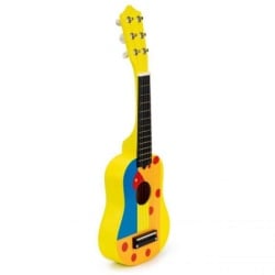 Ecotoys Drvena gitara za decu sa metalnim žicama cube yellow ( FO18 Y/ MF019B )-4