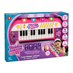 Električna klavijatura sa 24 dirke i mikrofonom pink ( 1046493 )