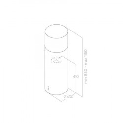 Elica aspirator tube pro island wh mat/a/43 - Img 2