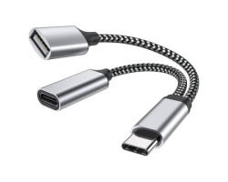 Fast asia Adapter Tip C na Tip C (z) + USB (z)