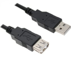 Fast Asia Kabl USB A - USB A MF (produžni) 3m crni-1