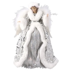 Festa angel 10 novogodišnja dekoracija vila srebrna 40cm ( 750066 )