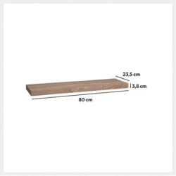 Five zidna polica 80x23,5x3,8cm mdf/drvo natural ( 138954c )-3