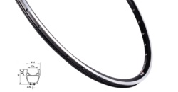 Force felga mach1 road runner 622x15, 36h, crna ( 70191 )