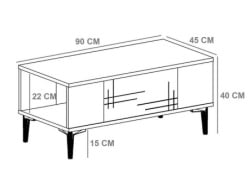 Futrix Klub sto Aria hrast belo antracit ( 41215 ) -3