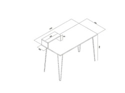 Futrix Radni sto sa metalnim nogama 2 ( 31413 ) -2