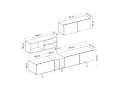 Futrix Tv komoda Diany crna-drveni dezen ( 23554 ) -7