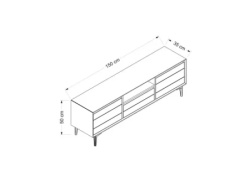 Futrix Tv komoda Lerry belo-drvni dezen ( 23859 ) -3