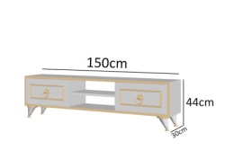 Futrix Tv komoda Lotus belo - zlatno ( 34878 ) -2