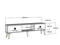 Futrix  Tv komoda Nil antracit - zlatno ( 35066 ) -6