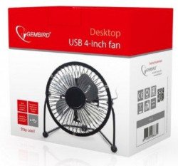 Gembird 10cm desktop fan, black, metalni ventilator NF-03 USB - Img 2