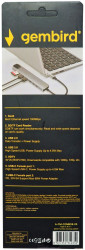 Gembird A-CM-COMBO8-05 USB HUB Type-C 8-in-1 multi-port adapter USB-C+USB-A+HDMI+PD+card+RJ45 - Img 4