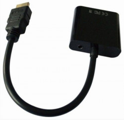 Gembird A-HDMI-VGA-03 HDMI to VGA + AUDIO adapter cable, single port, black (altA-HDMI-VGA-06)479 - Img 3