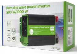 Gembird EG-PWC-PS500-01 12V Cist sinusni auto inverter DC/AC 500W + USB port, 1,95KG-1