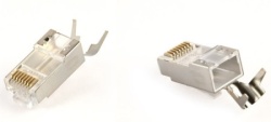 Gembird LC-PTF7-01/100 Zasticeni modularni CAT7 prolazni utikac 15u pozlacen, FTP, SFTP, 100 kom.