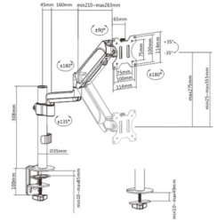 Gembird MA-DA1P-01 podesivi stoni drzac za monitor,tilt, 17-32 max.9kg - Img 3