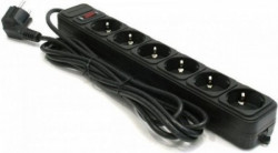 Gembird produzni kabl sa zastitom 6 uticnica (3x1.0mm) 4.5m black(431) SPG6-B-15 (3G1.0) - Img 4