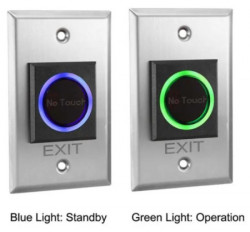 Gembird SMART-TASTER-EF-CS70A touchless switch stainless steel Infrared sensor exit button for door - Img 2