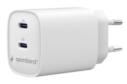 Gembird TA-UC-2C-PD45-01-W 2-port 45 W USB fast charger
