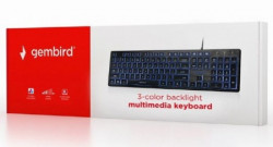 Gembird tastatura multimedijalna sa pozadinskim osvetljenjem, US layout USB KB-UML3-01 - Img 2