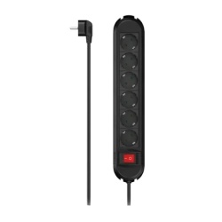 Hama 3m crni Produžni kabl sa 6 utičnica i prekidačem