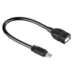 Hama usb kabl, mini usb-b muški na usb-a ženski, 15cm ( 39626 )