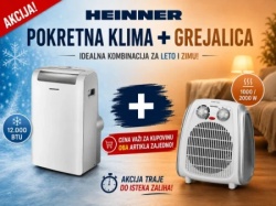 Heinner HPAC-12WH 12000BTU + Grejalica HFH-L2000SL Sezonski paket