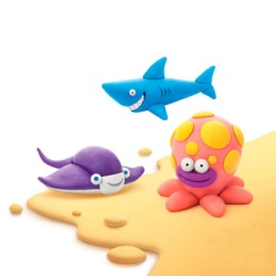 Hey clay set shark octopus stingray ( MDP60021 ) -2