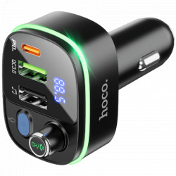 Hoco FM transmiter, brzi punjač za auto, BT v5.0, 3 x USB - E62 Fast - Img 3