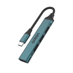 Hub usb type-c sa 4 porta usb 2.0 10cm (otn-9701d) onten ( HUB114 )