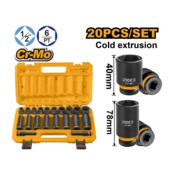 Ingco hkissd12203l set udarnih nasadnih kljuČeva 1/2" 20/1 novo super ingco ( HKISSD12203L )