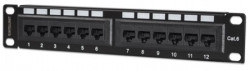 Intellinet rack patch panel 10" 1U CAT6 UTP 12 port (720748) ( 064-0121 )