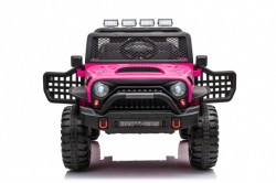 Jeep BROTHERS Auto na akumulator sa dva pogona i kožnim sedištem - Pink - Img 5