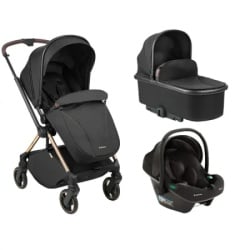 Kikka Boo Kolica Lanah 3in1 set sa autosedištem I-Prime I-size i tvrdom korpom Black ( KKB21147 SET )-1