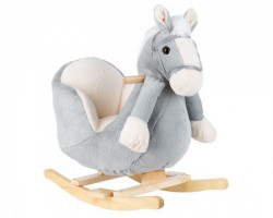 KikkaBoo igračka sa ljuljanjem sedištem i muzikom horse grey ( KKB40005 ) - Img 1