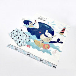 KikkaBoo posteljina sa ogradicom 6 pcs 70/140 Happy Sailor ( KKB60057 ) - Img 3