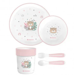 KikkaBoo set posuđa 4 dela Savanna Pink ( KKB40137 )