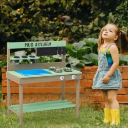 Kinder home dečija drvena kuhinja plava ( 2424 )