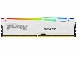 Kingston 64gb(2x32gb)/dimm/ddr5/5200mhz/cl36/fury beast white rgb expo memorija  ( KF552C36BWEAK2-64 ) -2