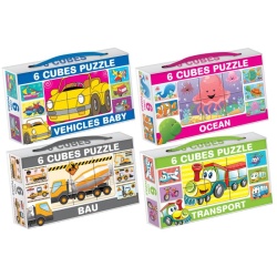 Kocke Puzzle 6 pcs, sort ( 05-644000 )-1
