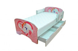 Krevet za decu Pink Princess sa dve fioke 160*80 cm- model 803 - Img 5