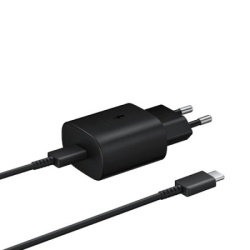 Kucni punjac super fast 25w/3a za samsung pd + kabal type-c na type c crni hq ( P976 )