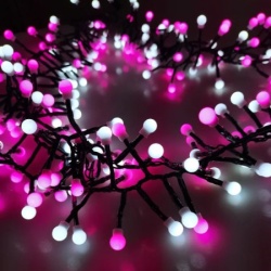 Lampice za jelku sa 100 roze i belih LED dioda 10m ( ML-C2021 )