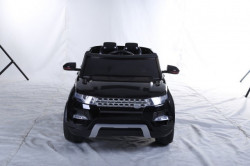 Land Rover Auto na akumulator sa kožnim sedištem i mekim gumama - Crni - Img 3