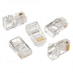 LC-8P8C-001/50 Modular plug RJ45 8P8C 30u CAT5 UTP gold plated, 50 u pakovanju / CENA PO PAKOVANJU - Img 2