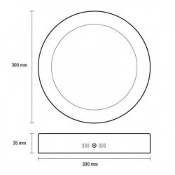 LED nadgradna panel lampa 24W dnevno svetlo ( LNP-O-24/W ) - Img 2