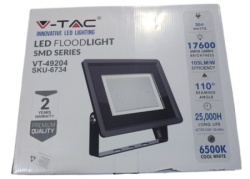 Led reflektor 200w smd 6500k 17600lm, 400x33x333mm, 3kg, vt6734
