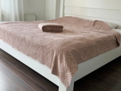 Letnji frotirni prekrivač - Sara - 200x200cm Kapućino boja ( VLK000543-Sarakapucino )